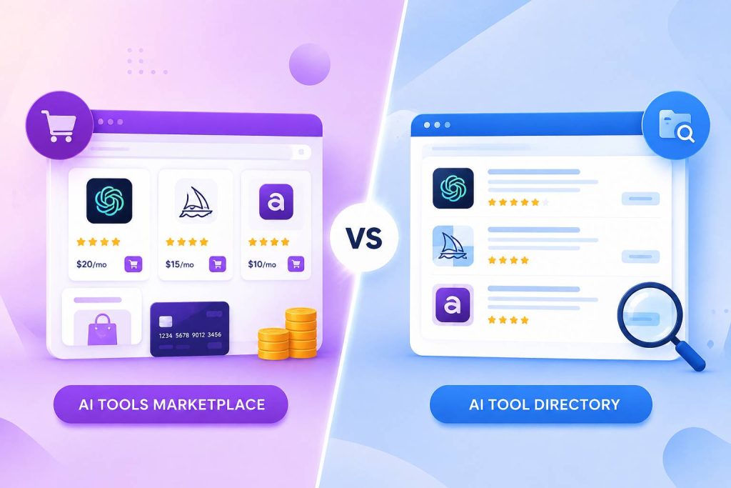 AI Tools Marketplace vs AI Tool Directory comparison
